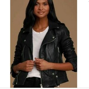 7 for all mankind leather jacket womens